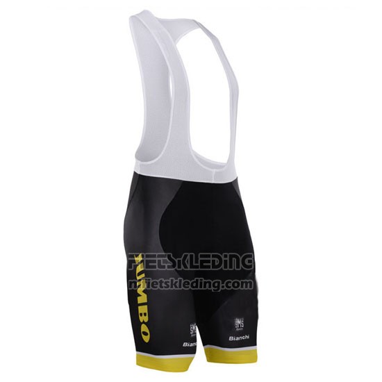 2015 Fietskleding Lotto NL Jumbo Geel Korte Mouwen en Koersbroek